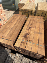 Load image into Gallery viewer, 2.4m Tanalised Garden Sleepers - Brown
