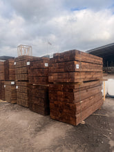 Load image into Gallery viewer, 2.4m Tanalised Garden Sleepers - Brown

