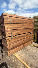 Load image into Gallery viewer, 2.4m Tanalised Garden Sleepers - Brown
